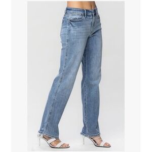 Judy Blue Womens Mid Rise Cell‎ Phone Pocket Dad Jeans Style 82540 Size 7/28